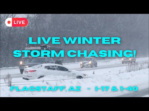 WINTER STORM COVERAGE - Flagstaff, AZ & Interstate 40 - BLOWING SNOW (1/16/2023 - As it Was)