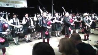 Red Hot Chilli Pipers and Manchester Regional Police and Fire Pipe band "Highland Cathedral"