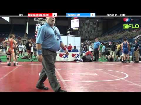 Junior 220 - Michael Crockett (Ohio) vs. Thomas Ott (Delaware)