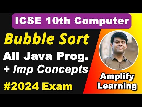 Bubble Sort Important Java Program For 2024 Also String Array Sorting Icse Computer Class 10th