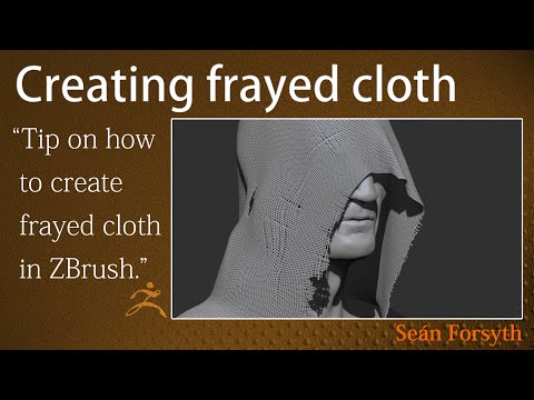 Creating frayed cloth in ZBrush - quick 'n easy!