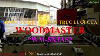 MÓC RÃNH HỘC CỬA, HỘC TỦ, CÁNH TỦ BĂNG MÀY MỘNG ÂM CNC CÓ TRỤC LƯỠI CƯA WOODMASTER WM-5X3AS.