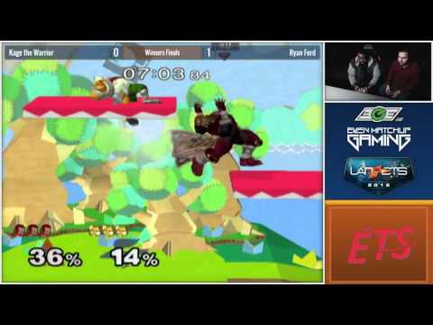 LAN ETS 2016 - Kage the Warrior (Ganon) vs Ryan Ford (Fox) - SSBM Singles Winners Finals