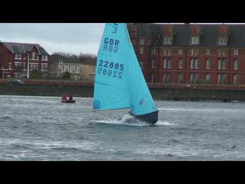 Enterprise Dinghy racing at Southport in gale