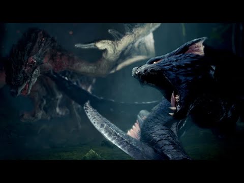 Nargacuga VS Rathalos Cutscene (No Hunter) - MHW Iceborne