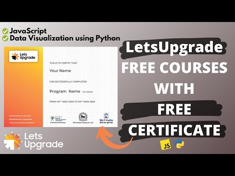 Letsupgrade Free Courses With Free Certificate Javascript Data Visualization Using Python