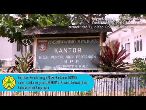 Verifikasi Rumah Tangga Miskin Pertanian (RTMP) dalam rangka program #Bekerja di Prov Sulawesi Barat