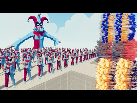 150X CLOWN ARMY + GIANT vs ALL OVERPOWERED UNITS TABS - Totally Accurate battle Simulator
