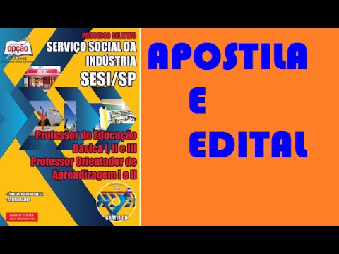 Edital e Apostila Concurso SESI SP 2015 Professor