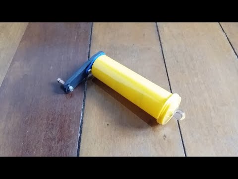 Homemade hand-crank flashlight