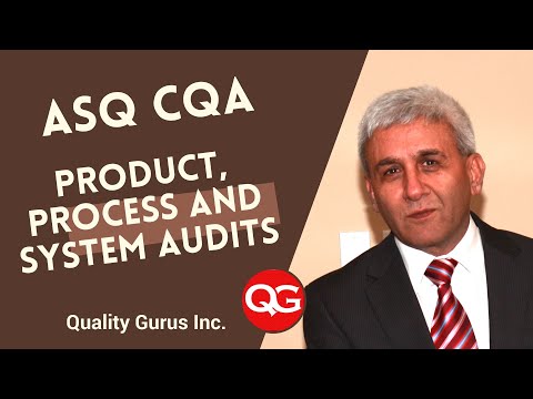 ASQ CQA - Product, Process and System Audits