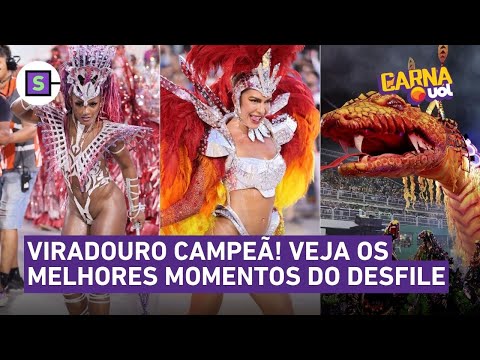 Viradouro campeã do Carnaval 2024: assista MELHORES MOMENTOS do desfile da vencedora de RJ