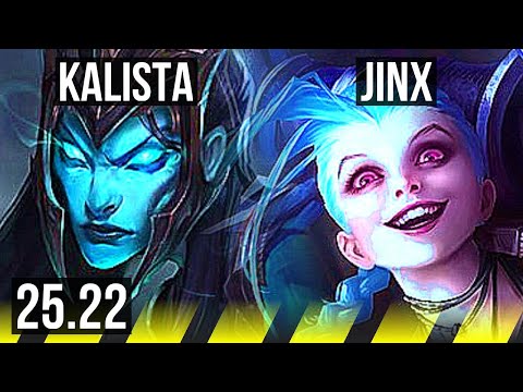 KALISTA & Senna vs JINX & Rakan (ADC) | Godlike | KR Master | 25.22