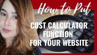 Cost Calculator Function for WordPress Site JOTFORM - FREE and EASY TOOLS YOU CAN USE (Part 1)