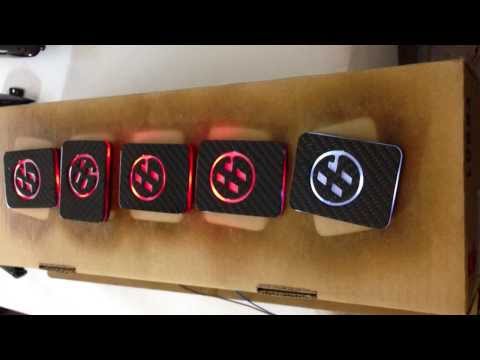 Carbon Fiber glowing center console inserts for the Scion FRS  / Toyota GT86 from DCw!
