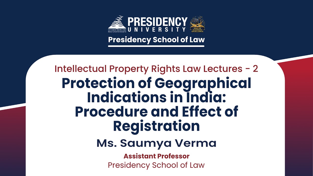 Protection of Geographical Indications in India