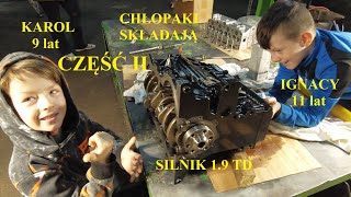 Chłopcy naprawiają silnik 1,9 TD. cz. 2. SZKOŁA DLA MŁODYCH MECHANIKÓW Volkswagen T4. Ignacy i Karol