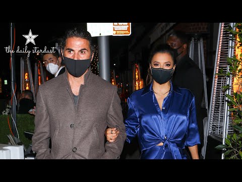 Eva Longoria and husband Jose Baston hold hands as they leave romantic dinner at Mr.Chow