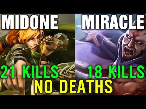 MidOne [Windranger] 18 Kills & Miracle [Antimage] 21 Kills - No Death