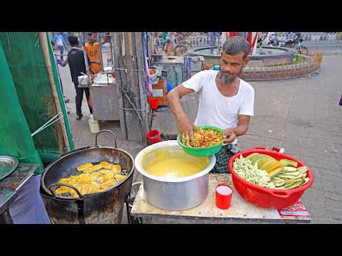 Pumpkin, Cauliflower, Pointed Gourd, Shrimp, Eggs & etc Chops Making | Bangladeshi Street Food