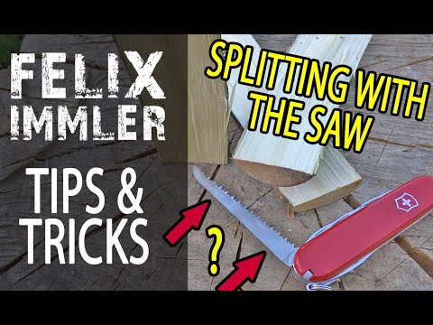 Victorinox Tips & Tricks (20/40) - How to split wood with the saw of your SAK