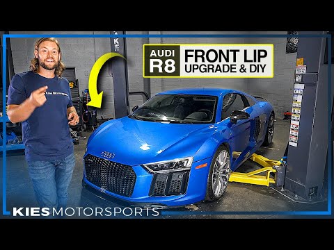 VORSTEINER CARBON FIBER FRONT LIP INSTALL ON AN AUDI R8 V10 PLUS