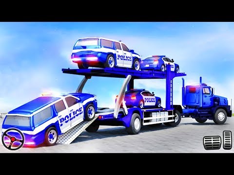 Us Police Cop Car Transporter Truck 2019 - Driving Emergency Vehicles | Android Gameplay