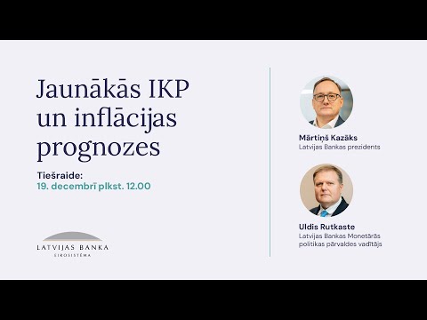 Latvijas Bankas jaunākās IKP un inflācijas prognozes | Decembris 2025