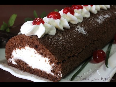 Cómo hacer brazo de gitano de chocolate y nata | FÁCIL Y RIQUÍSIMO