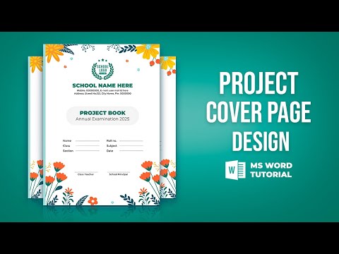 How to Create Project Front Page in Microsoft Word Cover Page Design in MS Word