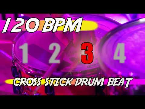 ✅ 120 BPM Cross Stick Drum Beat 🥁 10 minutes backing track