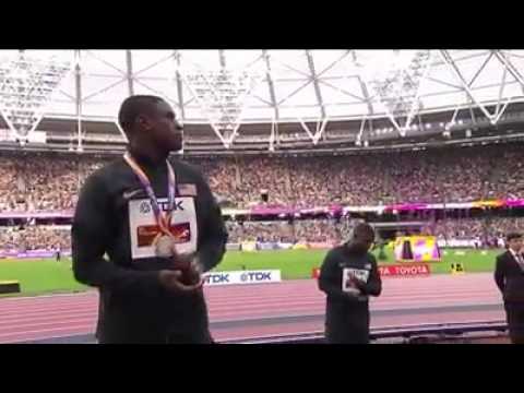 Usain Bolt Medal Ceremony   2017