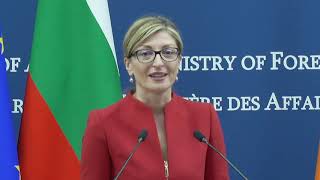 ԱԳ նախարար Զոհրաբ Մնացականյանի խոսքը և պատասխանը լրագրողների հարցերին Բուլղարիայի ԱԳ նախարար Եկատերինա Զախարիևայի հետ համատեղ մամուլի ասուլիսին