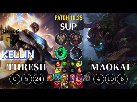 GEN Kellin Thresh vs Maokai Sup - KR Patch 10.25