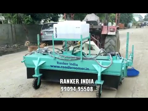 Hydraulic Road Broomer With Water Fogging
