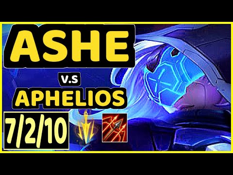 ZENIT (ASHE) vs APHELIOS - QUADRAKILL 7/2/10 KDA BOTTOM ADC CHALLENGER GAMEPLAY - KR