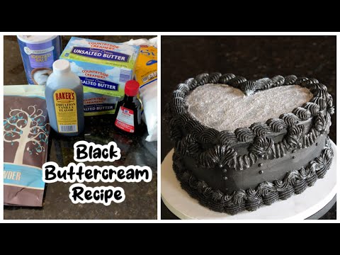 How to Make Jet Black Buttercream (NO Bitter Taste + Minimal Food Coloring!)