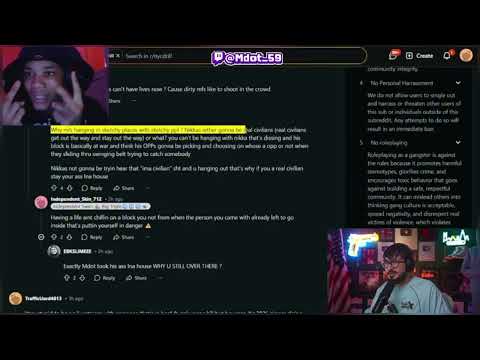 Mdot 59 Reacts To Part Of "Lil TJay’s Streamer Opps Got Shot on Live…"