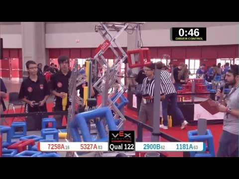 2015 VRC Arts Q122 - 7258A 5327A vs 2900B 1181A - 63 to 40 - VEX Worlds 2015 - Arts Division