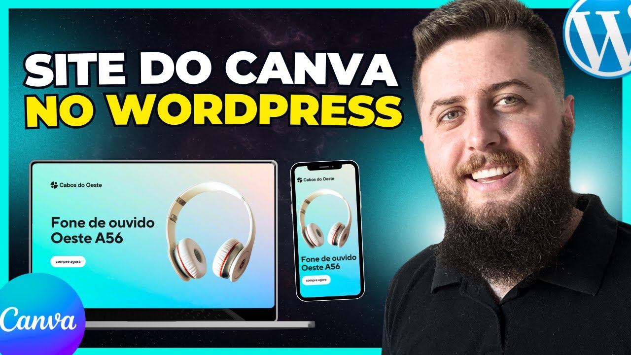 Como usar SITE ou PÁGINA do CANVA no WordPress Elementor | Tutorial Completo
