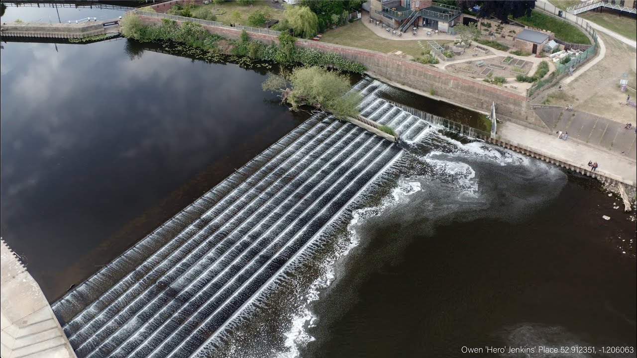 Abstract video of the River Trent's weir