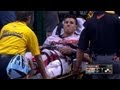 Machado injures knee, exits on stretcher