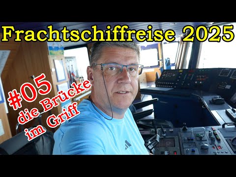 A cargo ship voyage on the MS HENNEKE RAMBOW | #05 The first day at sea | Container ship voyage 2025