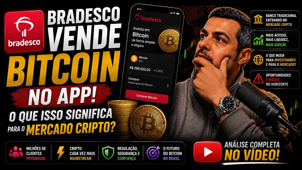 Bradesco vende Bitcoin no app: o que isso significa para o mercado cripto