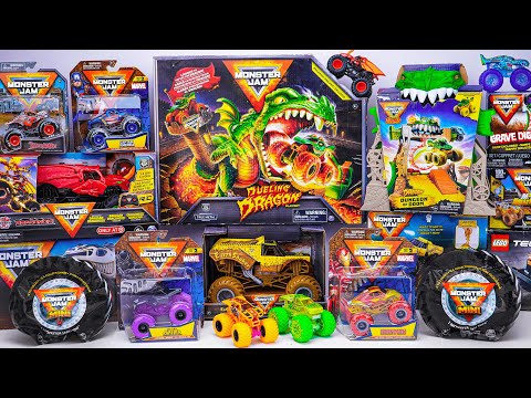Monster Jam Collection Unboxing Review | Monster Jam Dueling Dragon Playset