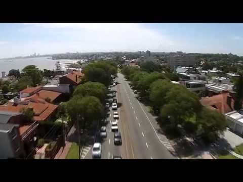 Air Footage of Montevideo Sea Coast, Uruguay