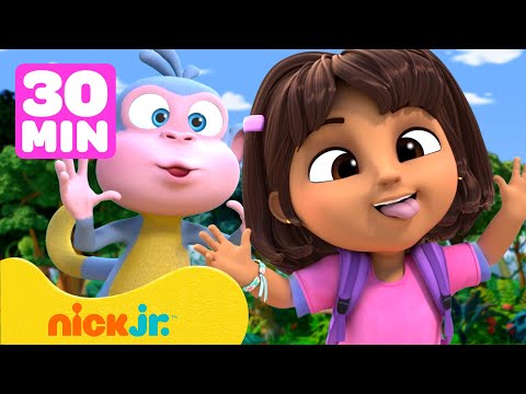 Capa de Dora | Momentos Mais Engraçados do Botas!! com Dora 😂 Compilação de 30 Minutos | Nick Jr.