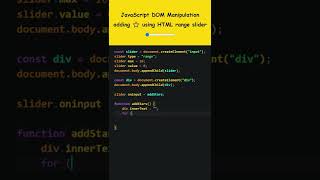 JavaScript DOM Manipulation | adding ⭐ using HTML range slider