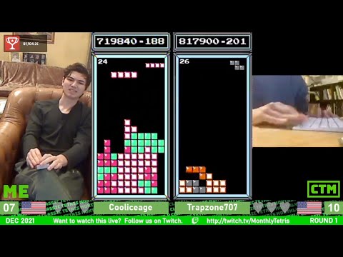 MASTERS Rd. 1: Eren vs Trapzone – Classic Tetris Monthly December 2021 [5/15]
