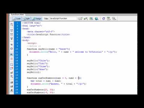 Javascript Tutorial 26 Function Adding Default Paramenters To Function